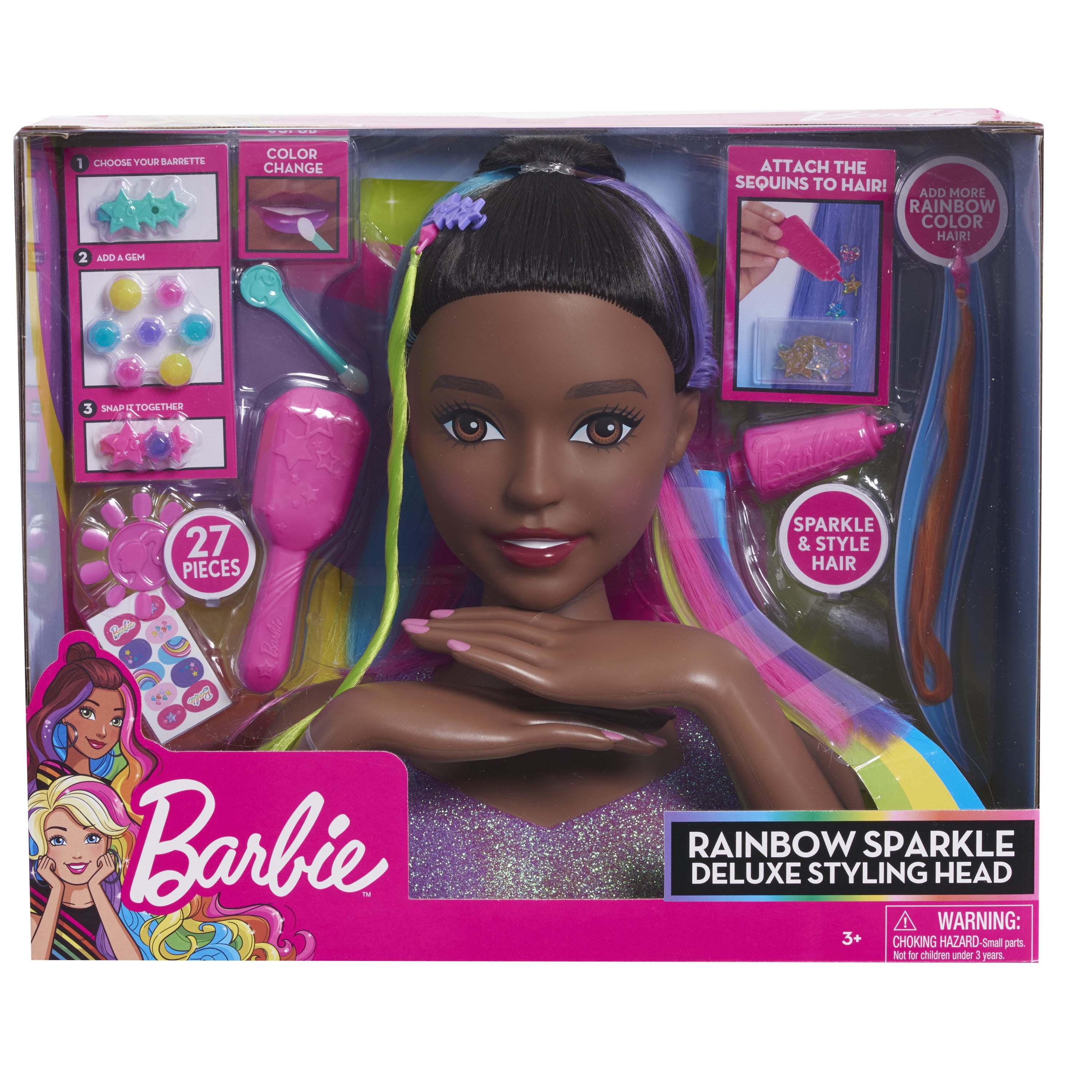 barbie doll head black