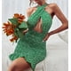 thumbnail image 2 of wsevypo Backless Tie Up Short Wrap Bodycon Sundress Women Sexy Cross Halter Mini Sheath Dress Party Ladies Cutout Front DressXL Gao Jinjia LED, 2 of 2