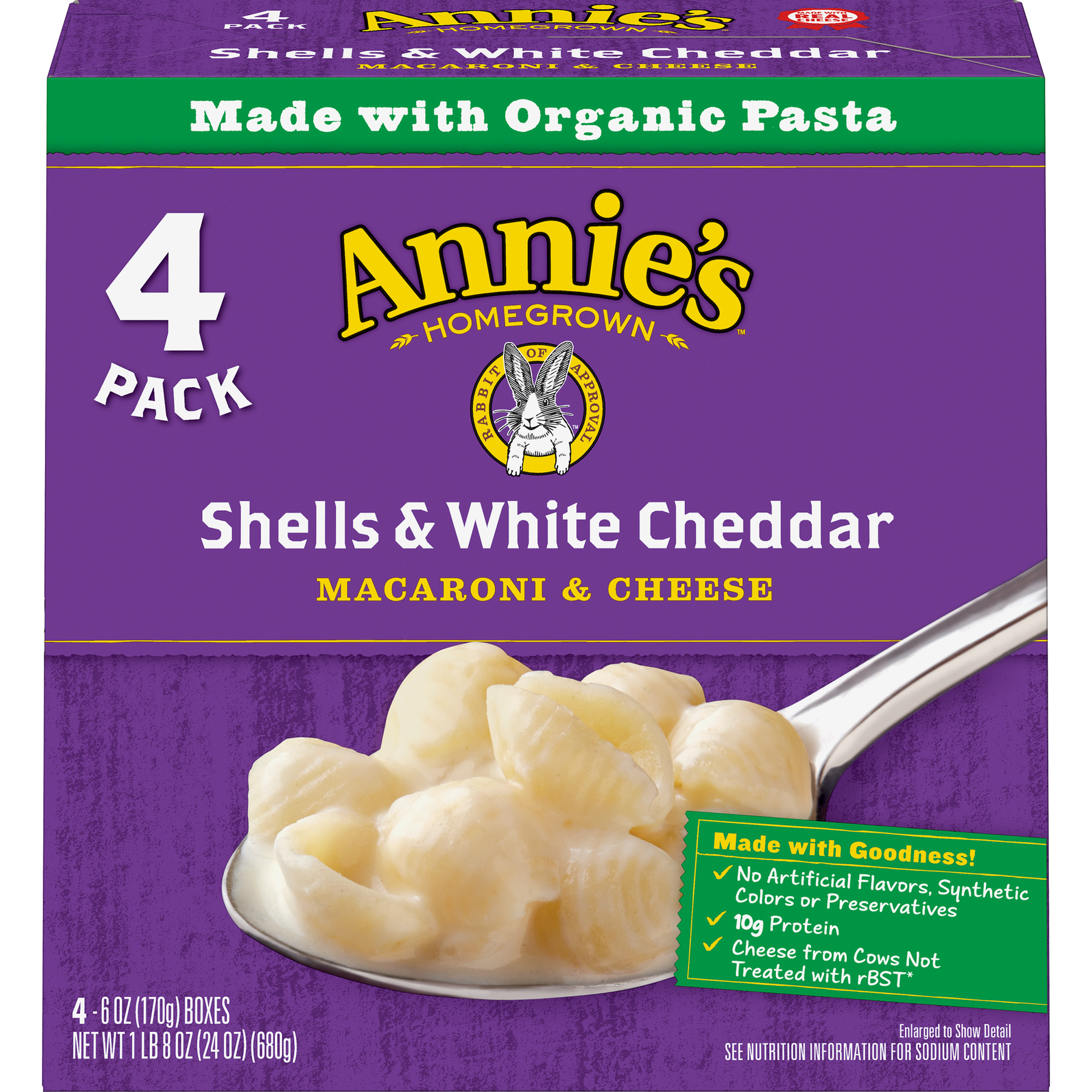 Annie's White Cheddar Macaroni and Cheese Shells, 24 oz