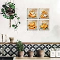 thumbnail image 3 of Fall Wall Decor Pumpkin Canvas Wall Art Rustic Sunflower Pictures Kitchen Bedroom Artwork Vintage Autumn Themed Halloween Painting for Living Room Dinner Festival Party Home Decorations 12x12" 4 Pcs, 3 of 6
