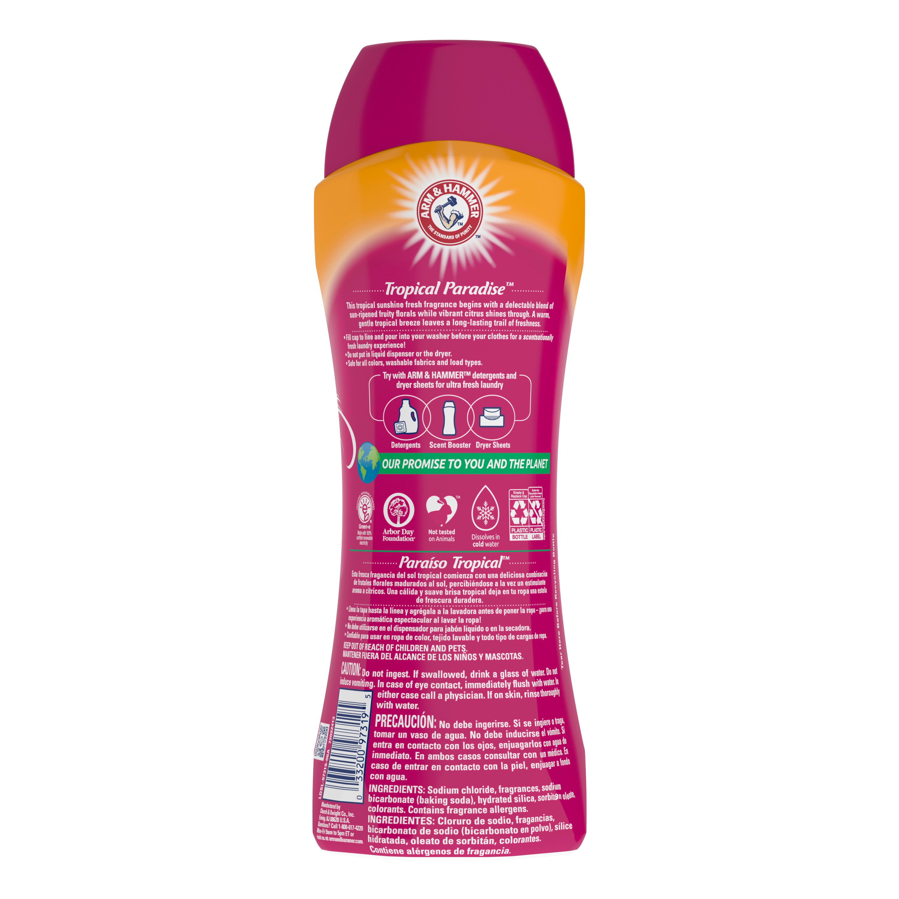 Arm & Hammer In-Wash Scent Booster, Tropical Paradise, 24 oz - image 3 of 11