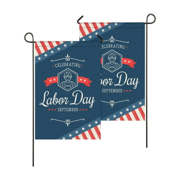 Labor Day Outdoor Garden Flag decoration 12x18 inch(double-sided)