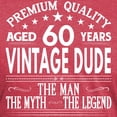 thumbnail image 3 of CafePress - VINTAGE DUDE AGED 60 YEARS Men's Deluxe T Shirt - Mens Tri-blend T-Shirt, 3 of 4