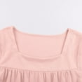 thumbnail image 3 of Mgmyaa Girl's Blouses Casual Round Neck Short Sleeve Top Summer Flutter Sleeve T-shirt, 3 of 7