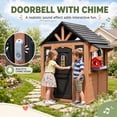 thumbnail image 4 of Conchico Outdoor Playhouse for Kids 3-5 Years, Kids Playhouse with Play Kitchen, Working Doorbell, Bird Cage, Pet Door, Kids Outdoor Toy Gift, Easy Assembly, Natural, 4 of 10