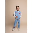 thumbnail image 2 of Marvel Avengers Iron Man Fleece Varsity Bomber Jacket and Jogger Pants Outfit Set Toddler to Big Kid, 2 of 5