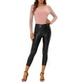 thumbnail image 3 of INSPIRE CHIC Women's Glitter Mesh See Through Blouse with Spaghetti Strap Camisole S Pink, 3 of 7
