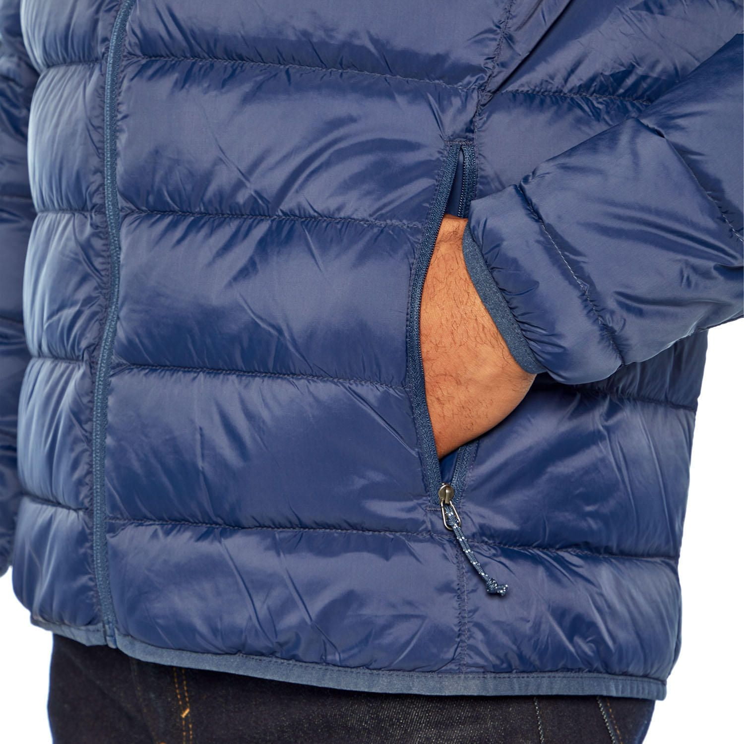 Down Packable Hooded Jacket (Caviar, XL 