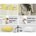 thumbnail image 5 of AllWays Plaza No Hook Shower Curtain with Snap in Liner Set Less Time Yellow Waffle Shower Curtain for Bathroom 75" L x 72" W Yellow, 5 of 14