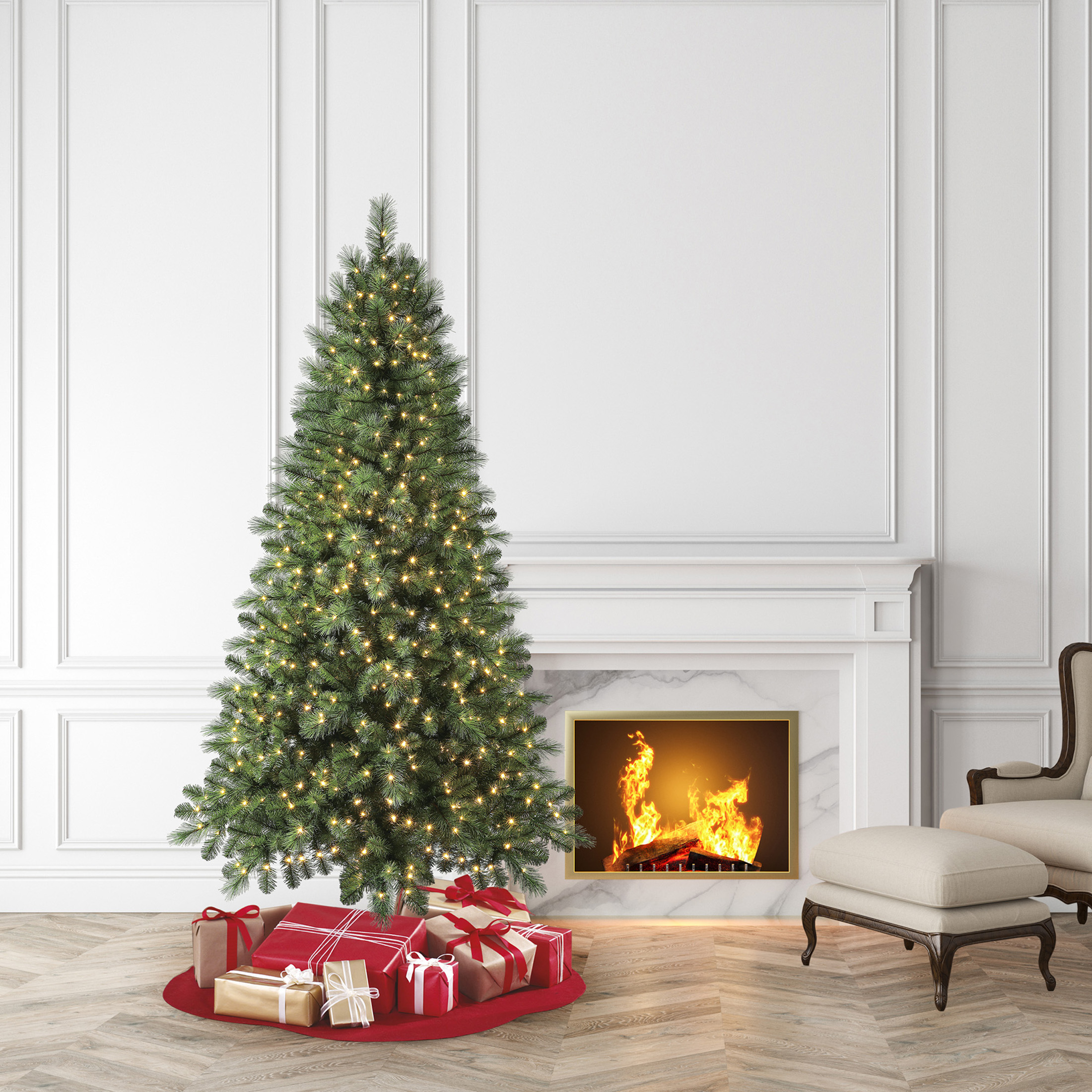 Evergreen Classics Westwood Clear Prelit LED Green Full Christmas Tree, 7.5' - image 3 of 7