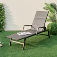 thumbnail image 2 of Costway 1 PC Outdoor Rattan Chaise Lounge with Armrests & 5-Position Backrest for Backyard, 2 of 9