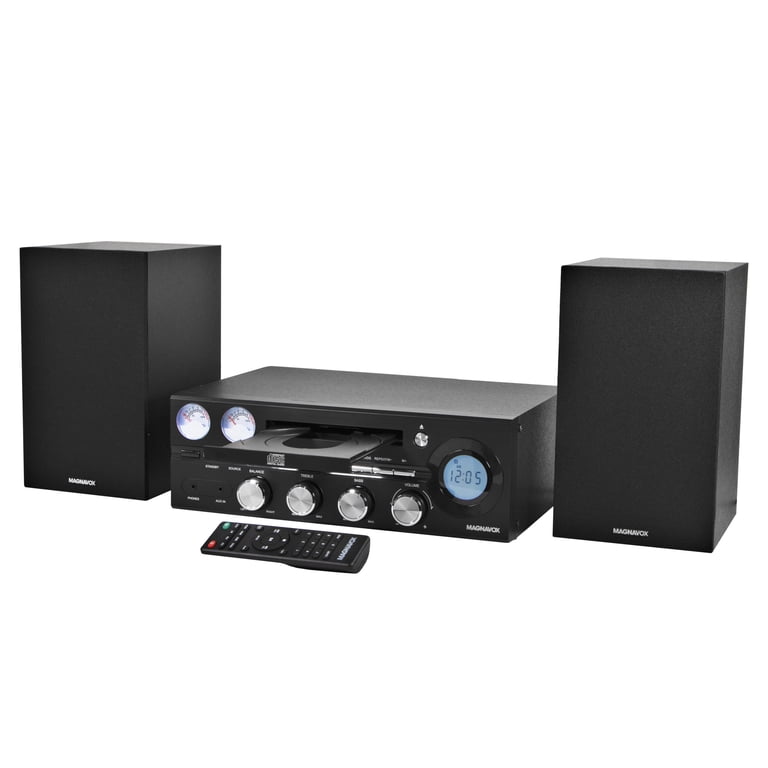 Magnavox MM451 3-Piece Tray Loading CD Shelf System with Bluetooth