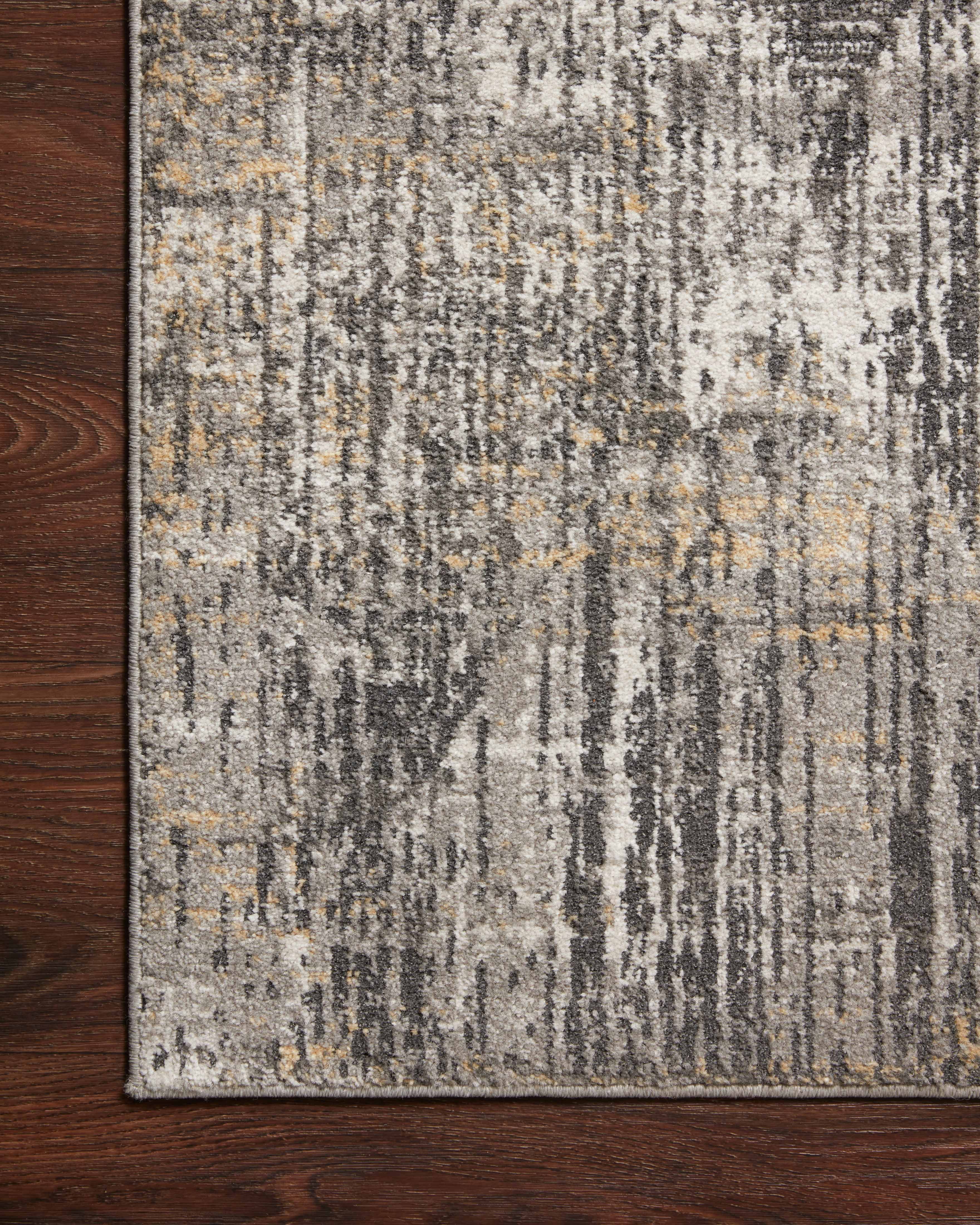 Loloi Maeve Collection MAE-04 Granite / Gold, Abstract Area Rug 18" x 18" Sample Swatch