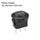 thumbnail image 3 of Interruptor de palanca redondo negro para barco, coche, marino ON/OFF/ON AC 250V/6A 125V/10A, 1 pieza, 3 of 4