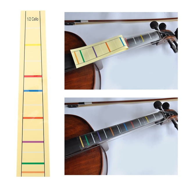 Greensen Practical Fret Board Label Sticker Finger Position Marker for Cello Practice Beginners, Cello Label Sticker ,Fret Finger Marker