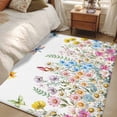 thumbnail image 4 of Area Rugs 2.7'x5', Wildflowers Carpet for Living Room Bedroom Dining Room, Farmhouse Country Dragonfly Butterfly Floral Throw Kitchen Rugs Non Slip Washable Rectangle Indoor Outdoor Rugs, 4 of 8