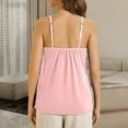 thumbnail image 6 of Plus Size Camisoles for Women Pink Camisole Tops with Built in Bra Adjustable Spaghetti Strap Tank Top Cami Undershirt Tank Tops for Women, 6 of 7