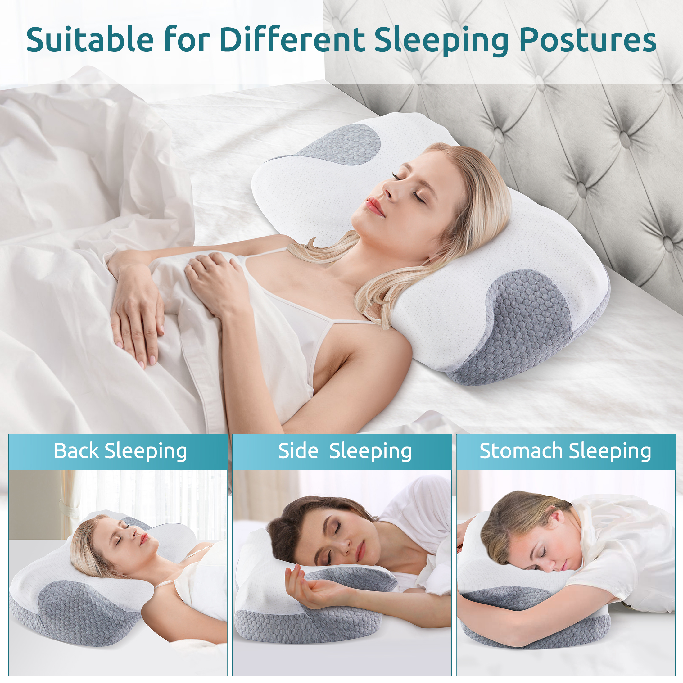 Moonorah Cervical Memory Foam Pillow Queen photo 3