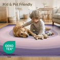 thumbnail image 4 of ODIKA 9'x12' Washable Area Rug Circular Formation Radiating Contemporary Decorative for Great Room, Indoor Concept, Large Living Low Pile, Flatwoven, 4 of 7