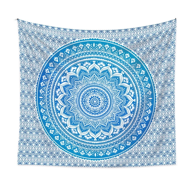 Mistaha 1PCS Tapestry 180cm * 230cm Home Bohemian Milled Mandala Flower Pattern Room Background Hanging