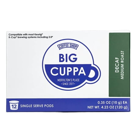 Big Cuppa - Coffee Pods (Decaf, 12 Count) | Medium Roast | Decaffeinated