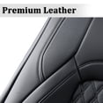 thumbnail image 2 of Coverado Front Seat Car Seat Covers, Concave Front Seat, Leather Custom Fit Ram 1500 2500 3500 Crew Mega Cab, Rebel, Laramie, Big Long Horn (Black), 2 of 5