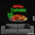 thumbnail image 2 of Craftnamesign Enchiladas Neon Sign, Mexico Restaurant Decor, Tacos LED Sign, 2 of 4