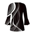thumbnail image 5 of Womens 3/4 Sleeve Tops V Neck Casual Blouse Printed Shirt Womens Loose Tunic Tops, 5 of 5