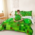 thumbnail image 4 of Erosebridal 3D Gaming Geometric 7-Piece Twin Bedding Sets For Kids Gamer,Pixelated Miners Gamer Bedding Comforter Set For Boys,Reversible, 4 of 7
