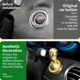 thumbnail image 5 of Hxlamzoo Skull Head Design Zinc Alloy Gold Car Ignition Button Cover Protective Decor Easy Install for Automotive Interior Accessory, 5 of 6