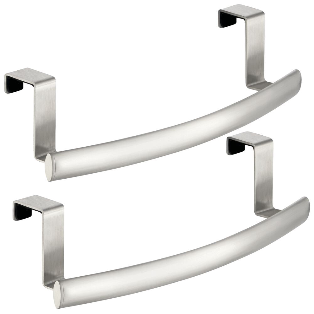 mDesign Metal Kitchen Storage Over Cabinet Towel Bar, 9.7" Wide, 2 Pack