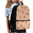 thumbnail image 3 of Uourmeti Portable 17 Inch Backpack for Travel School, Stylish Smooth Double Zipper Adjustable Shoulder Straps School Backpack, Cartoon Capybara & Heart Pattern, 3 of 6