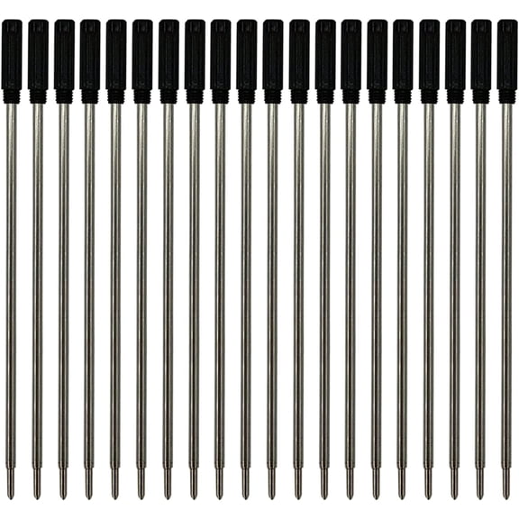 MSTOKIN Pens Refills Fine Point, 0.7 mm, Black Ink, 20 Count