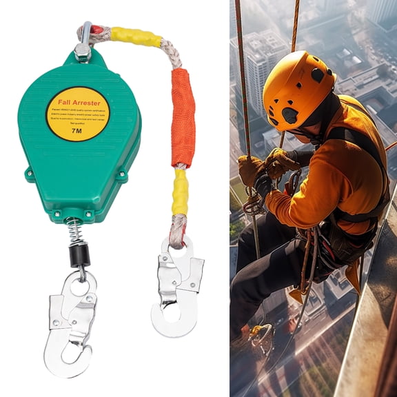 Peakora 23ft Portable Self-Retracting Lifeline with Anti-Ratchet Double Braking System Self Retracting Lifeline Fall Restraint Device up to 330lbs 5.9*9.05*2.36in