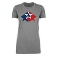 thumbnail image 2 of Red, White and Blue Star, Women's USA T-shirts, 4th of July T-shirts - Heather Grey MH200WPATRIOT S17 S, 2 of 3