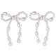 thumbnail image 1 of Pendientes de lazo de Navidad para mujer, pendientes de lazo de diamantes de imitación, pendientes de lazo de perlas de bola roja, pendientes de Navidad, regalos de Navidad para mujeres y niñas, 1 of 5