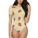 thumbnail image 1 of Balery Strawberries Body de cuello redondo de manga corta para mujer Tops de manga corta Tops básicos-Small, 1 of 7