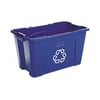 Rubbermaid Commercial Products FG571873BLUE Stackable Recycling Bin, 18 Gallon, Blue