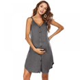 thumbnail image 4 of Robe de Maternité pour Femmes, Chemise de Nuit d'Allaitement, Combinaison Intégrale de Nuit, Tailles P à TTG, 4 of 8