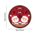 thumbnail image 2 of C Holiday Tree Skirt With Snowflake Reindeer Design Red And White Color Scheme For Christmas Decoration And Home Festive Setting, 2 of 7