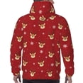 thumbnail image 7 of Fotbe Men's Hoodie with Reindeer Faces Festive Red Pattern - Kangaroo Pocket Pullover Hooded Sweatshirt, Perfect for Daily Wear, Travel, and Home-X-Large, 7 of 7