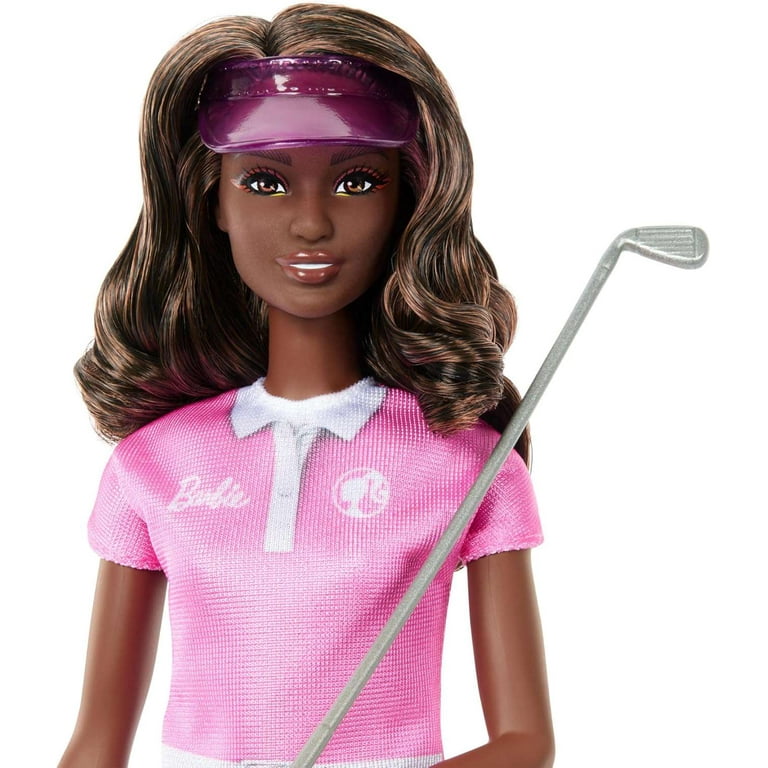 Barbie Golf Player, Brunette, Fashion Doll in Pink Golf Outfit