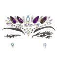 thumbnail image 3 of Qarigey Pegatinas autoadhesivas de diamantes de imitación con cuentas ostentosas para la cara de los ojos, decoraciones impermeables para Tratamientos faciales Morado oscuro, 3 of 6