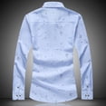 thumbnail image 4 of Camisas informales de otoño con estampado floral para hombres Camisas de cuello de solapa de manga larga más el tamaño M-7XL Inevent FS6353-16, 4 of 5
