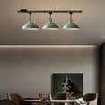 thumbnail image 6 of FSLiving H-Type Track Lighting E26 Base Industrial Adjustable Angle Lamp Green Metal Shade with Gold Bronze Socket Track Light Fixture for Slope Ceiling Gimbal,Bulb and Track Not Included - 1 Light, 6 of 6