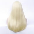 thumbnail image 5 of RightOn 25" Blonde Wig Long Straight Wig Blond Hair Wig Light Blonde Wigs Charming Women Girls Straight Wigs for Cosplay Party or Daily Use Wig Cap with Wig Cap, 5 of 7