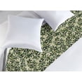 thumbnail image 2 of Jungle Bed Runner, Ivy Branches with Leaves Intertangled Complex Botanical Artwork, Decorative Accent Bedding Scarf for Hotels Homes & Guest Rooms, Queen, Pale Green and Hunter Green, by Ambesonne, 2 of 3