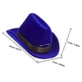 thumbnail image 2 of QUMIIRITY 2Pcs Cowboy Hat Boxes Blue Display Case with Unique Western Style for Storage, 2 of 8