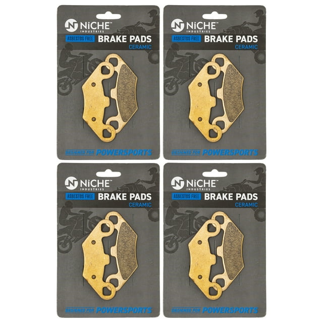 Niche Ceramic Front Rear Brake Pad Set for Polaris Sportsman 450 ATV 4 Pack 519-KPA2327D