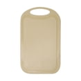 thumbnail image 4 of AuroraX Juice Grooves Cutting Board with Grip Non Toxic Small Plastic Cutting Board for Kitchen Durable Beige Easy Clea for Chopping Meat Vegetables Fruits Cheese Knife Friendly, 4 of 5